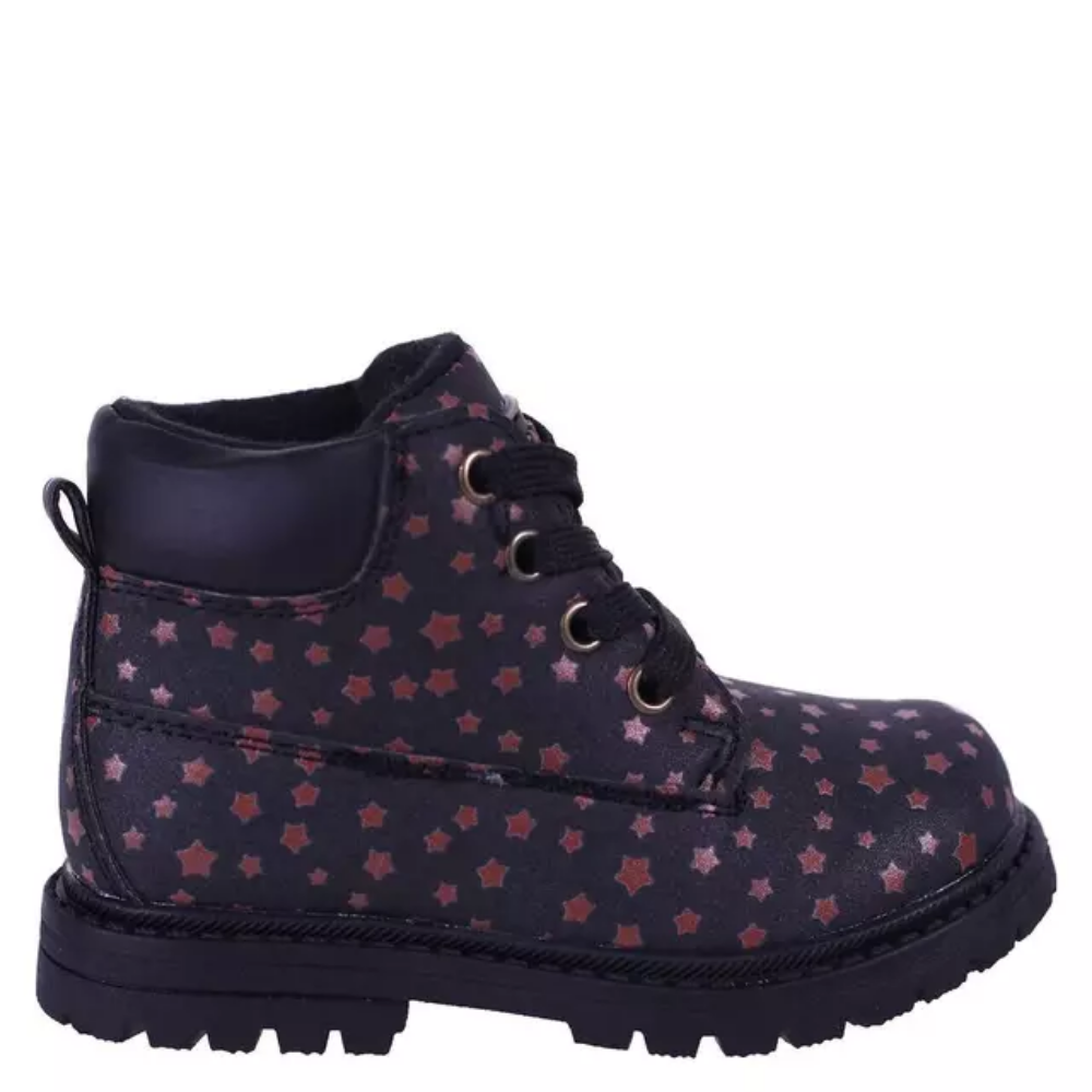 Botín Urbano Niña Color negro con estrellas talla 25
