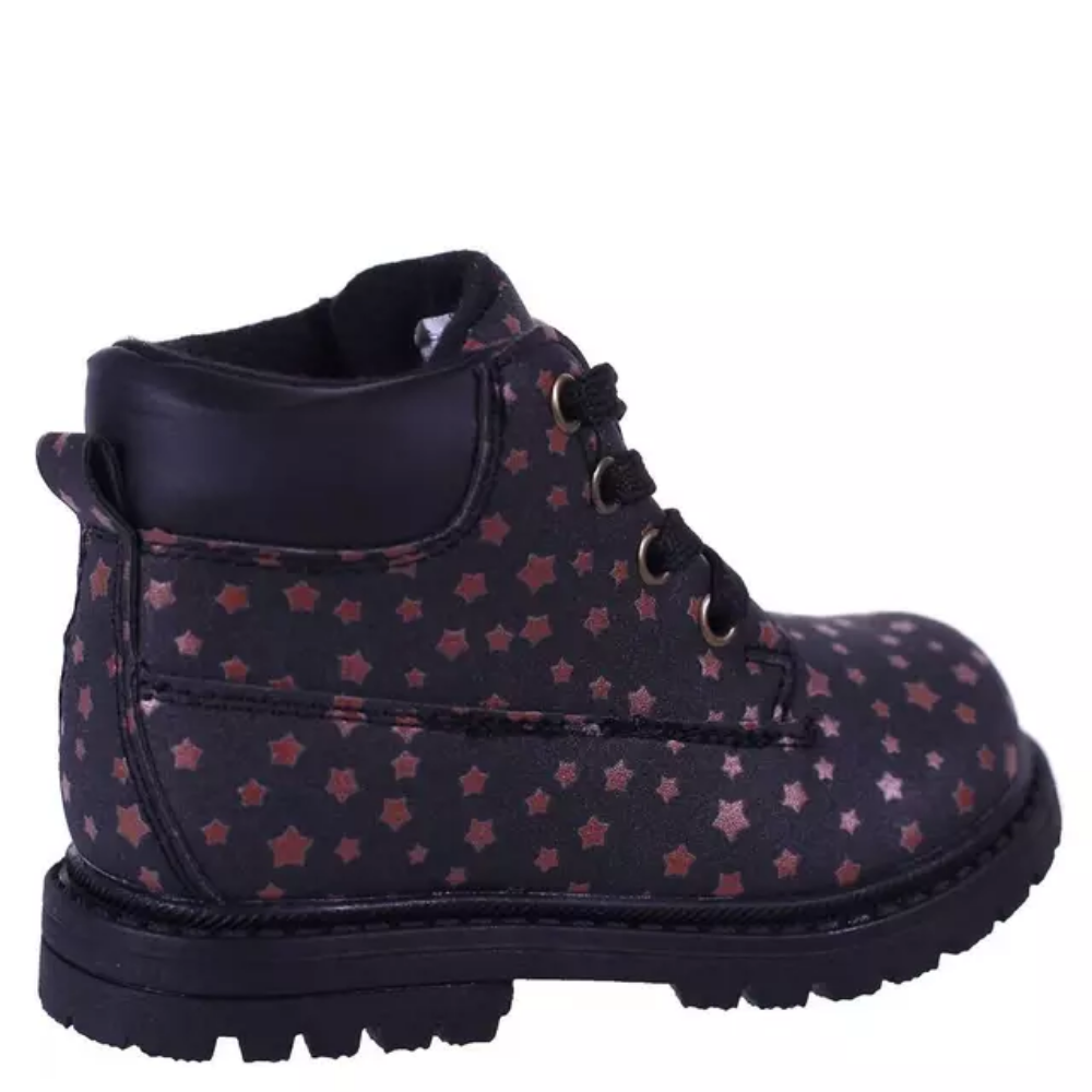 Botín Urbano Niña Color negro con estrellas talla 25