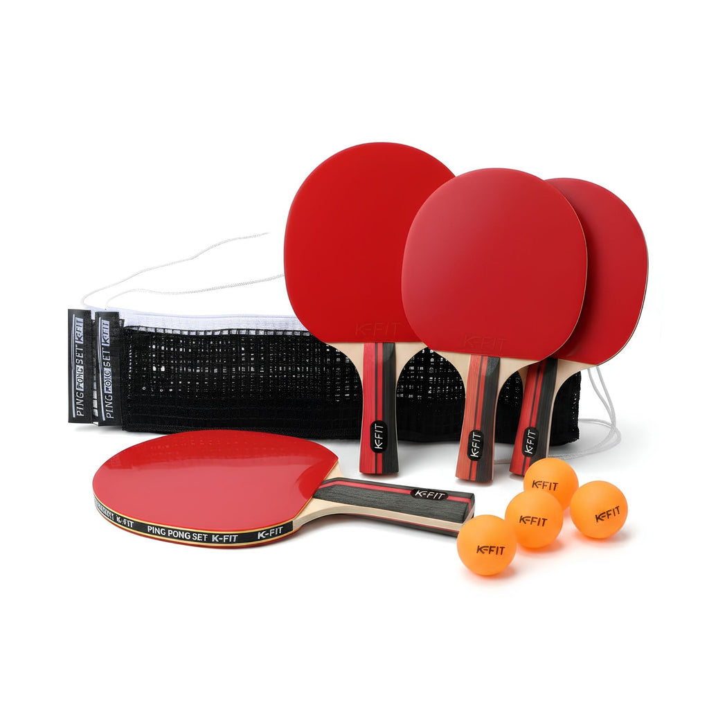 Set 4 Paletas Ping Pong + 30 Pelotas + Malla