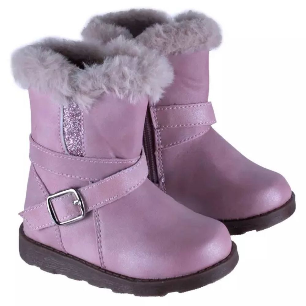 Botas Niña Aplicación de Piel Cómodas y Resistentes