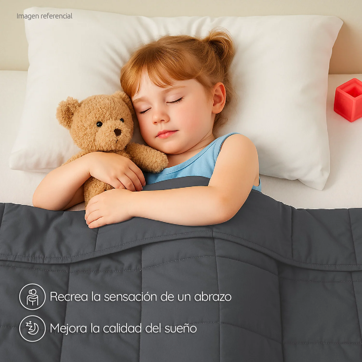 Manta De Gravedad niños Gris 4,5 kg 152x102 cm Trastorno Sueño