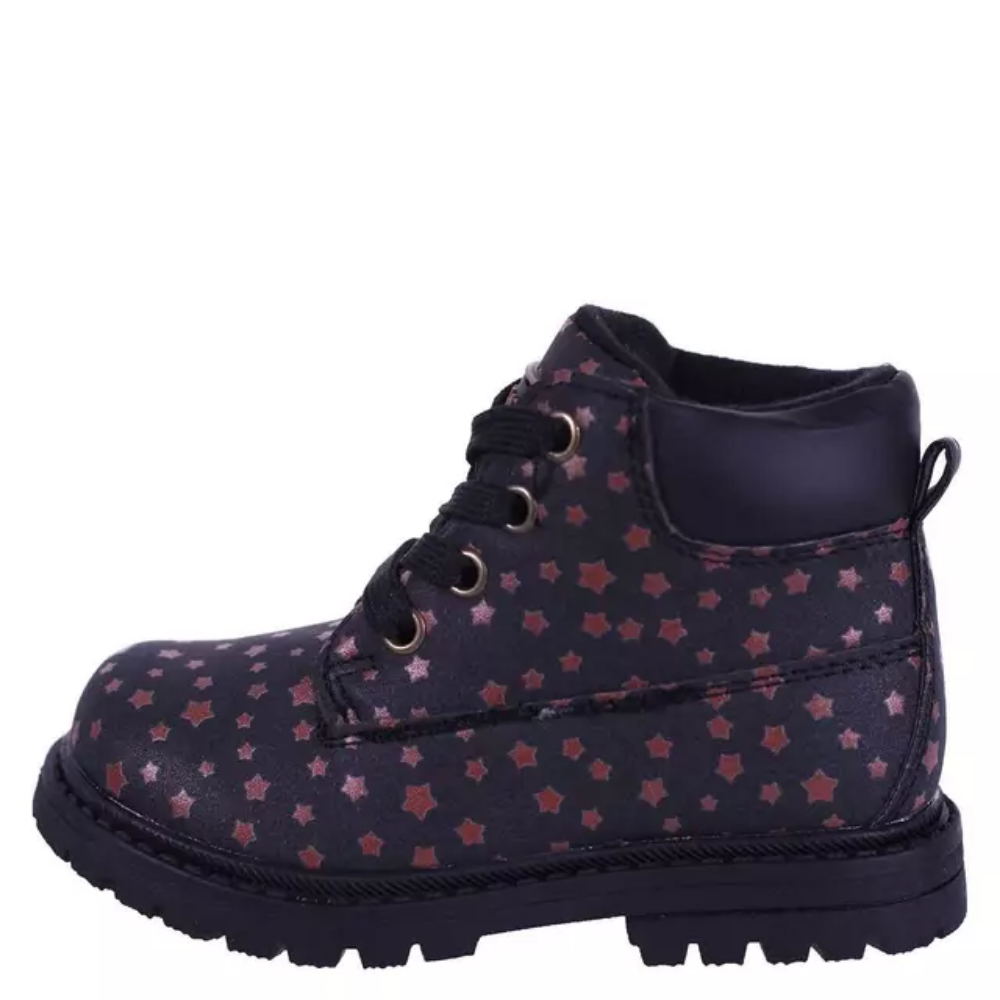 Botín Urbano Niña Color negro con estrellas talla 25