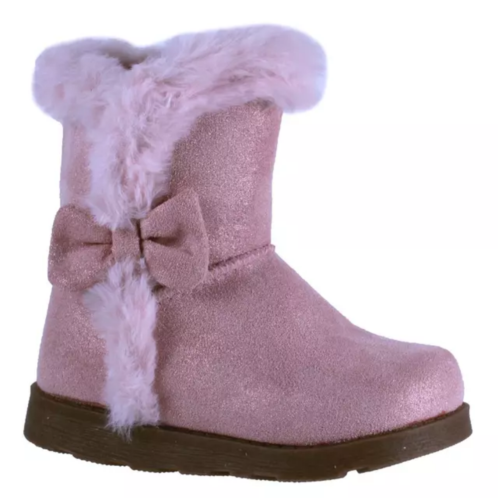 Bota Rosada Niña Aplicación Piel talla 25