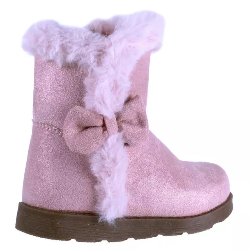 Bota Rosada Niña Aplicación Piel talla 25