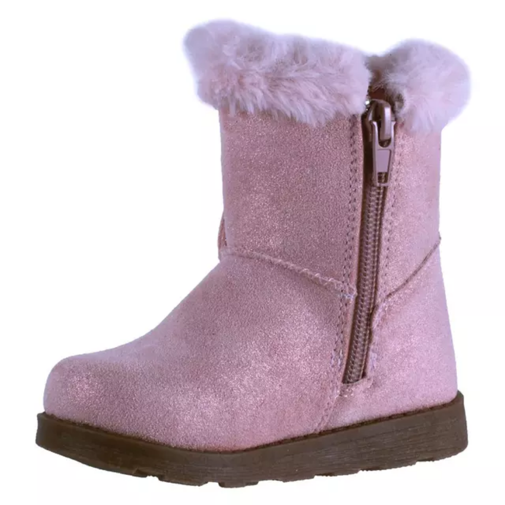 Bota Rosada Niña Aplicación Piel talla 25