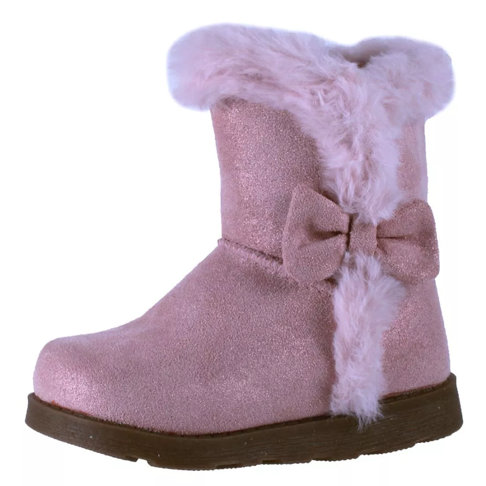 Bota Rosada Niña Aplicación Piel talla 25