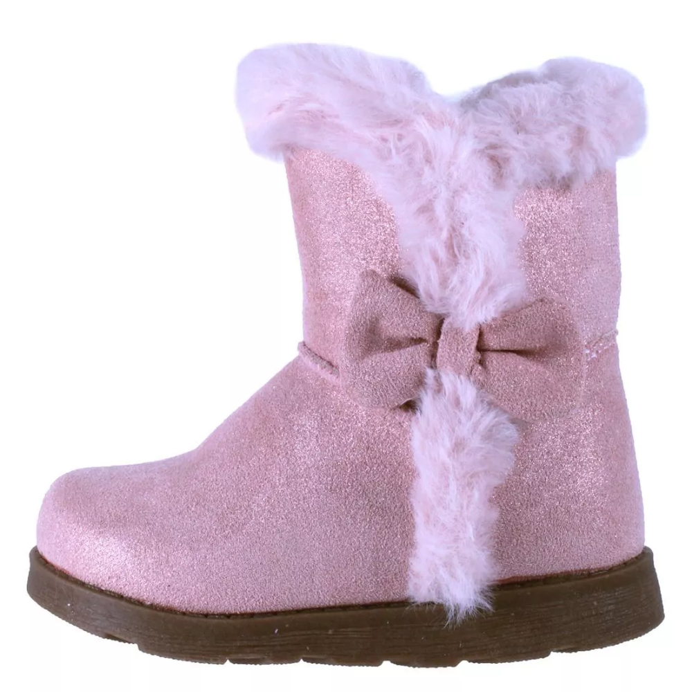 Bota Rosada Niña Aplicación Piel talla 25