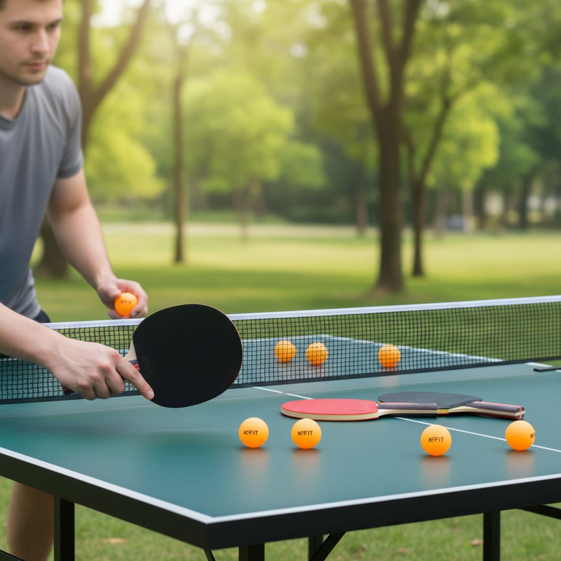 Set 4 Paletas Ping Pong + 30 Pelotas + Malla