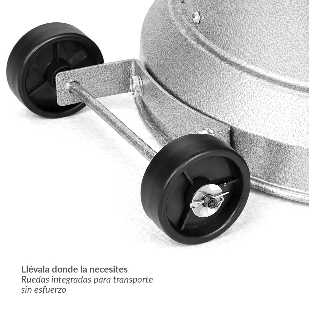 Estufa De Patio Baja Plateada a Gas de 11kg Terrazas Interior Exterior Bfresh