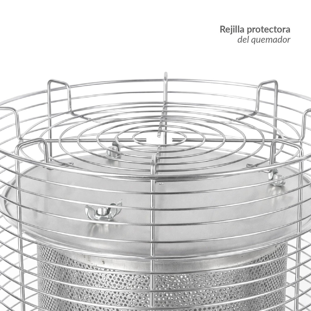 Estufa De Patio Baja Plateada a Gas de 11kg Terrazas Interior Exterior Bfresh