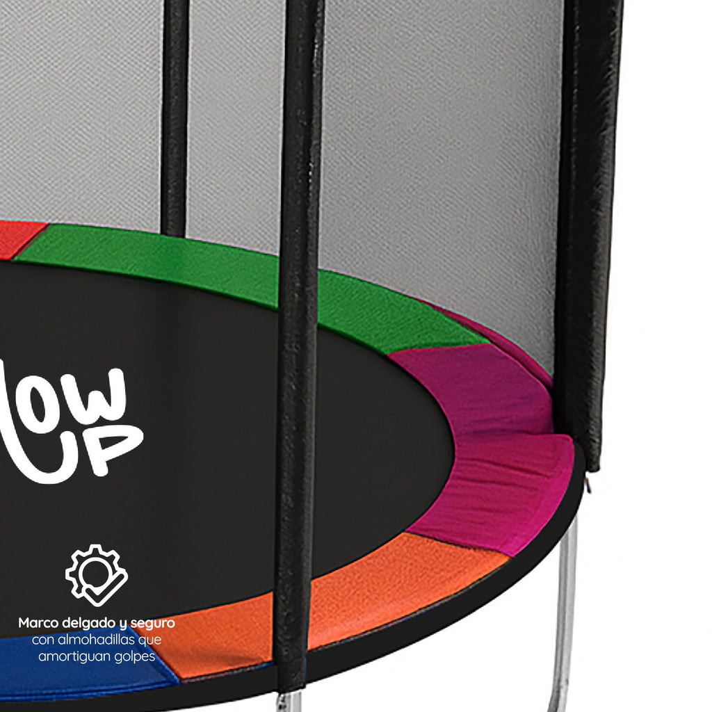 Cama Elástica 10ft 3,05 mts GlowUp con Malla y Escalera