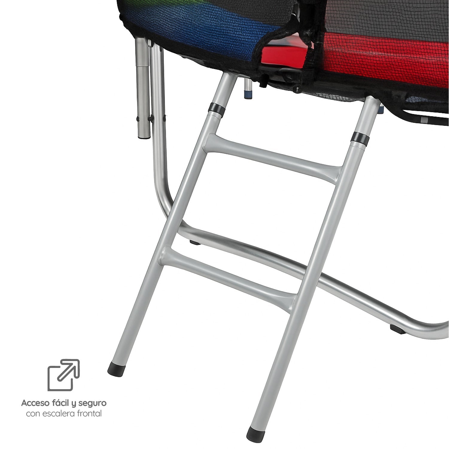 Cama Elástica 10ft 3,05 mts GlowUp con Malla y Escalera