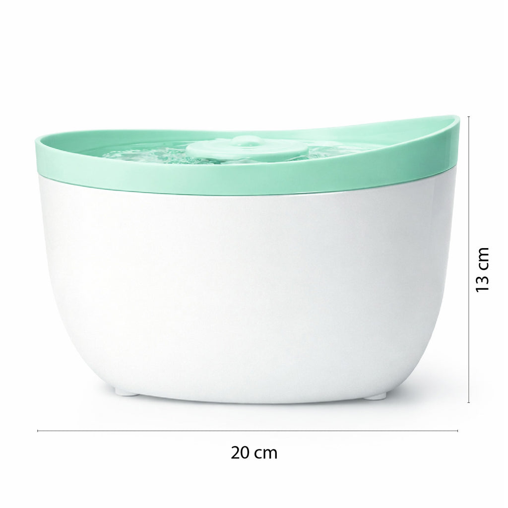 Fuente de Agua Bebedero para Mascotas Verde