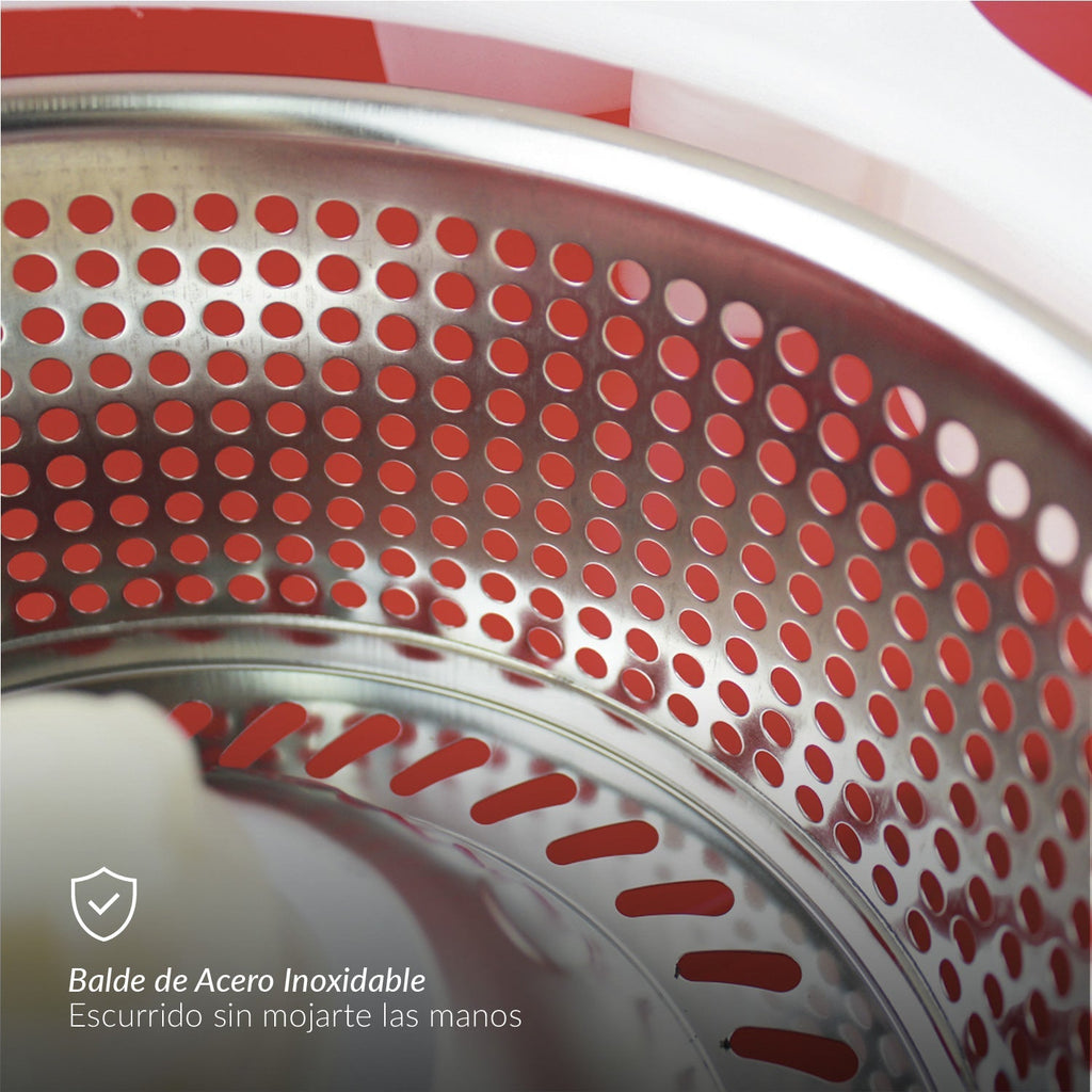 Mopa Giratoria 360° y Balde con interior de Acero Inox Bfresh