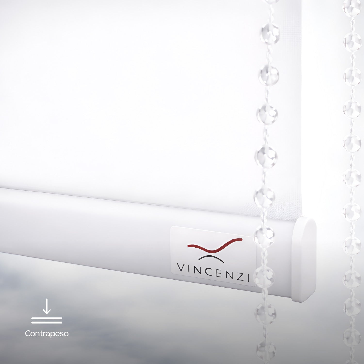 Cortina Roller Blackout Blanca 140x230cm