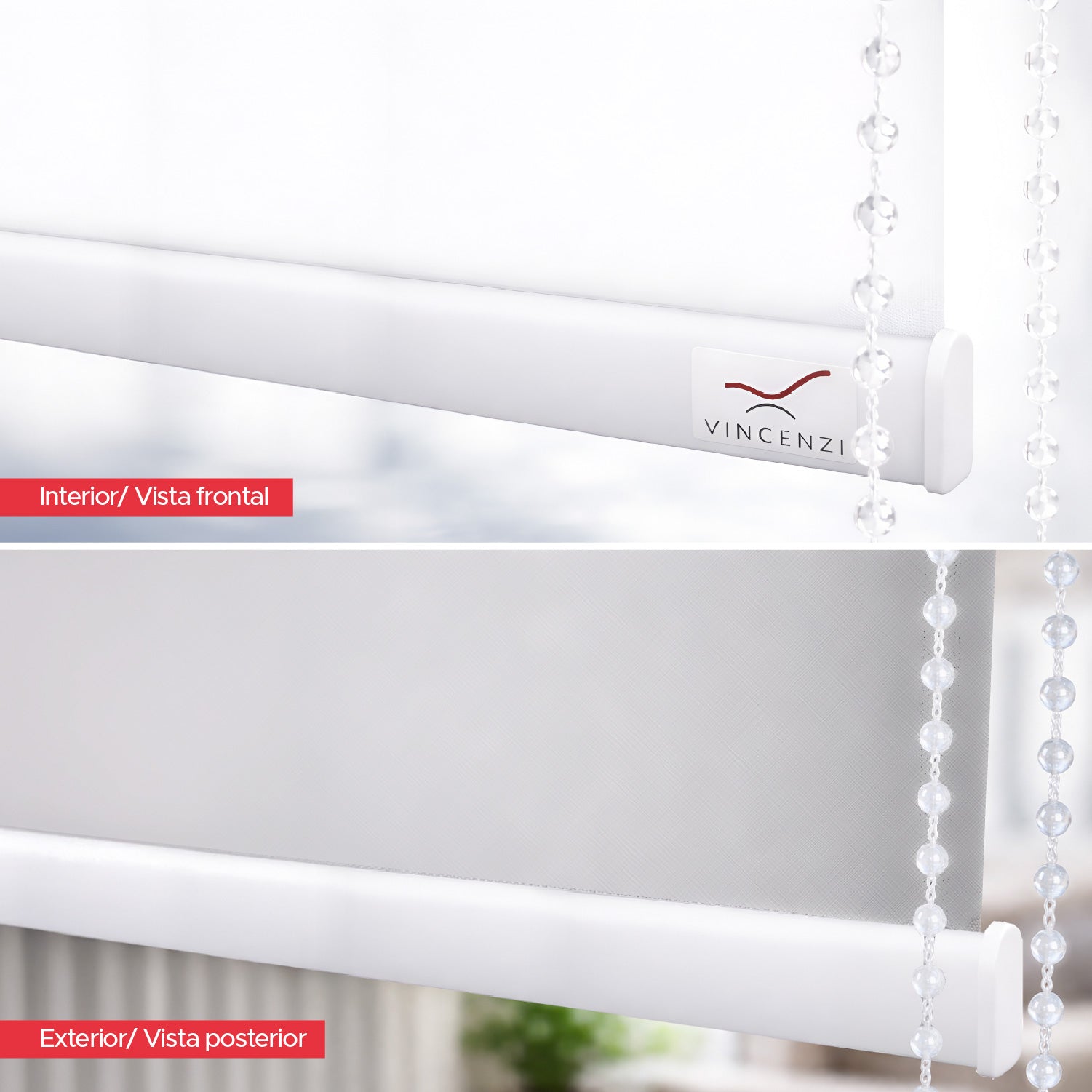 Cortina Roller Blackout Blanca 140x230cm