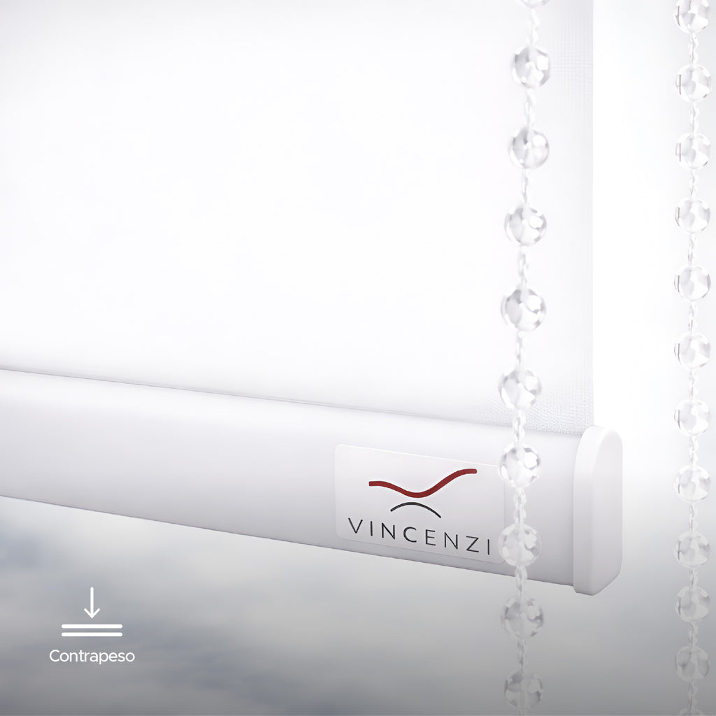 Cortina Roller Blackout Blanca 180x230cm