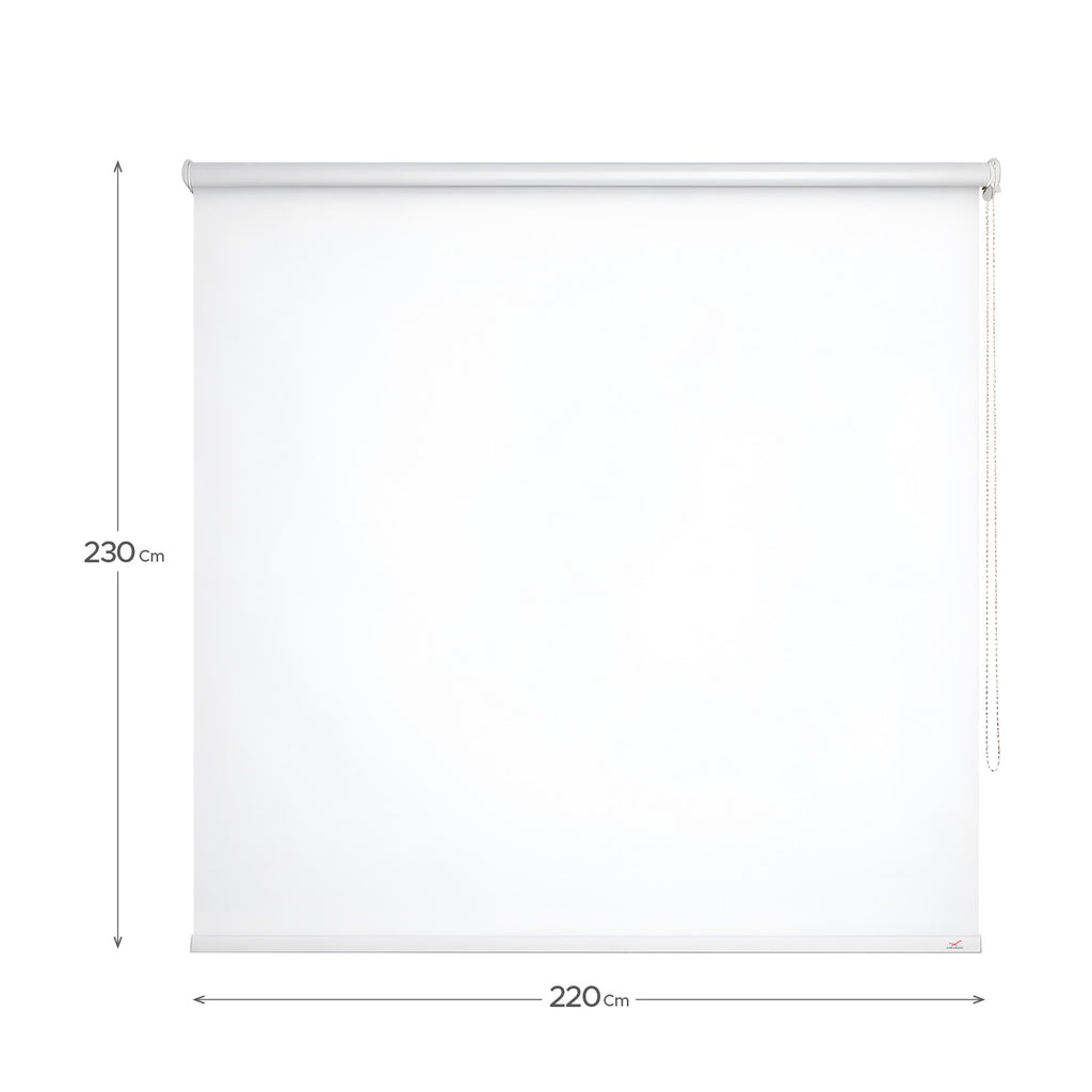 Cortina Roller Blackout Blanca 220x230cm