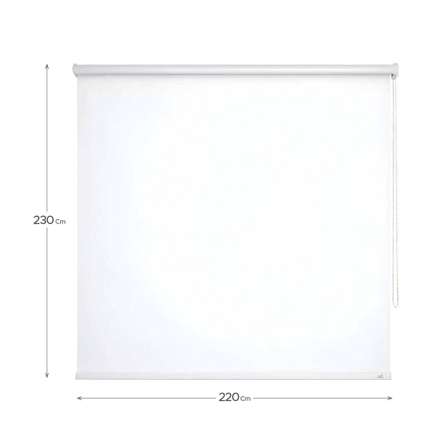 Cortina Roller Blackout Blanca 220x230cm