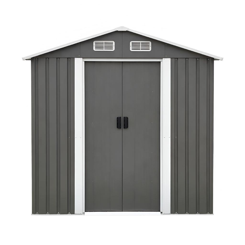 Bodega De Jardín Garage Gris 195x195x125 cm Homeclaf