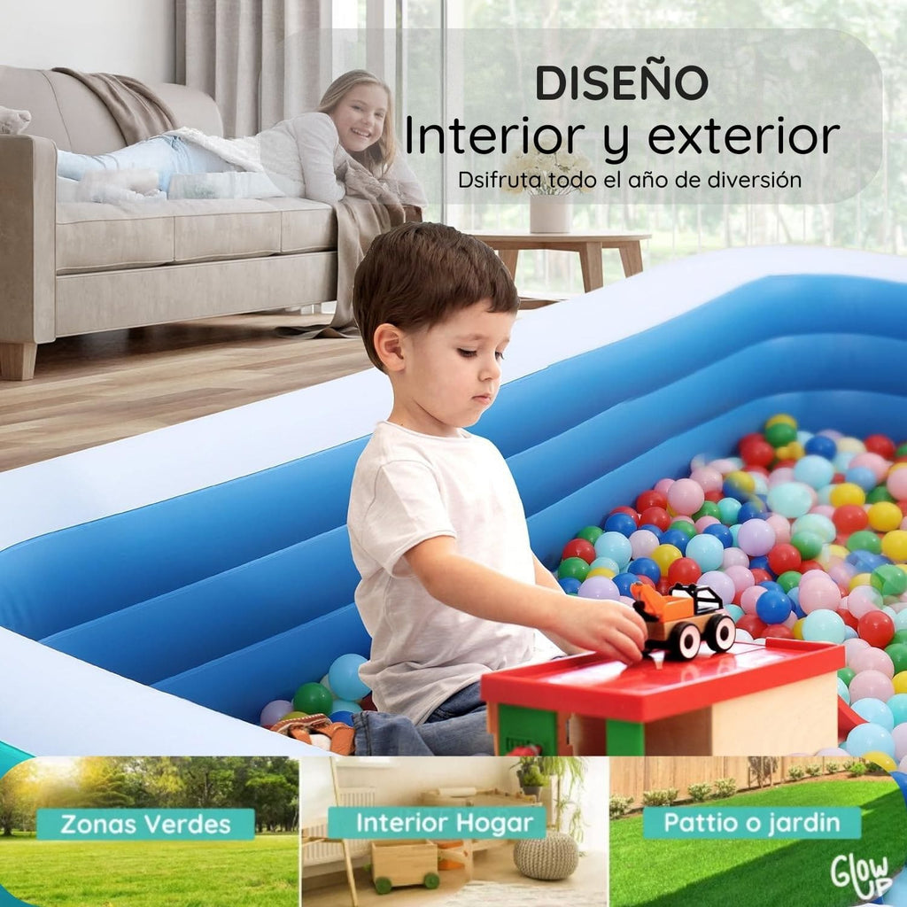 Piscina Inflable 150x105x50 cm con Inflador GlowUp