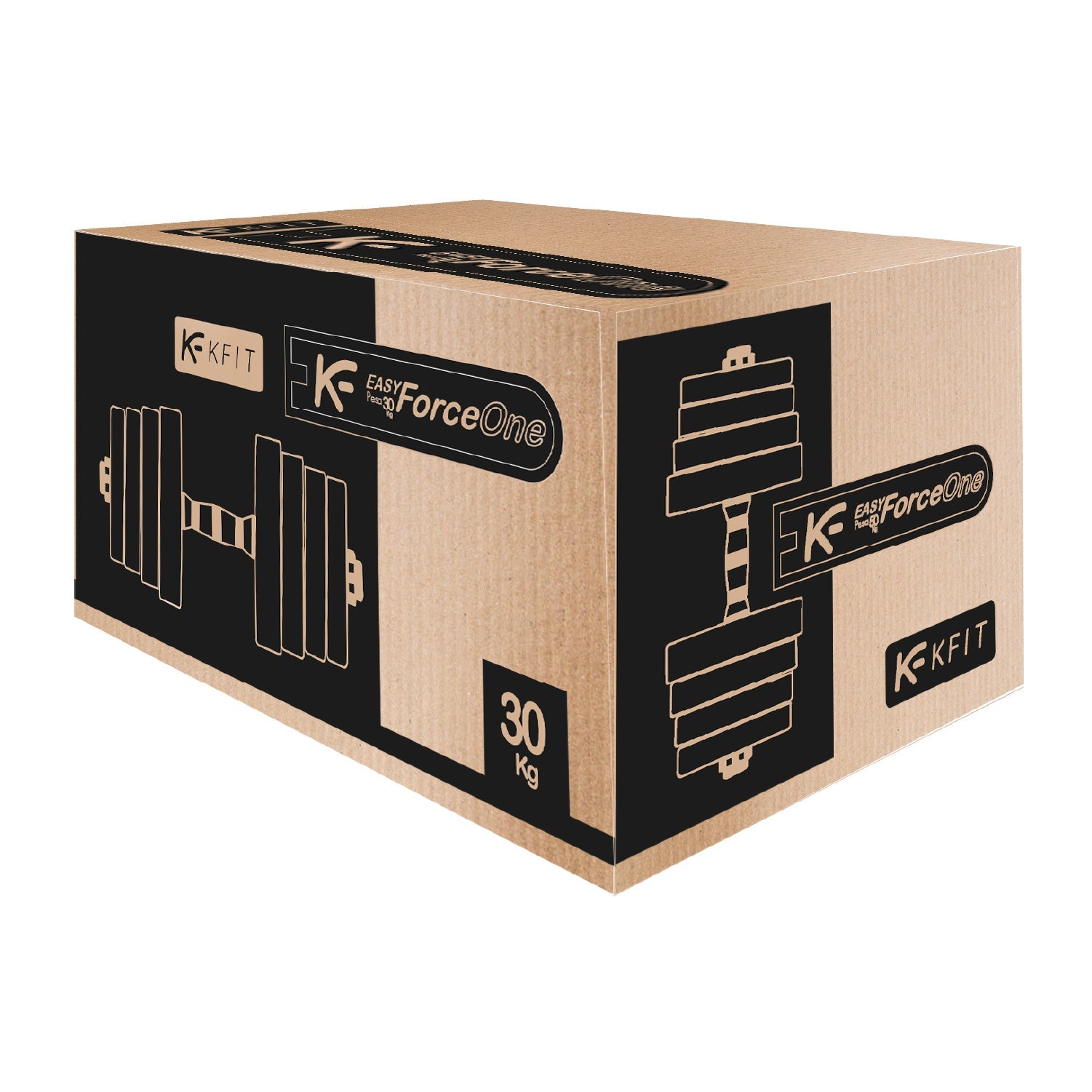Set Mancuernas Con Barra Ajustable 30Kg K-Fit