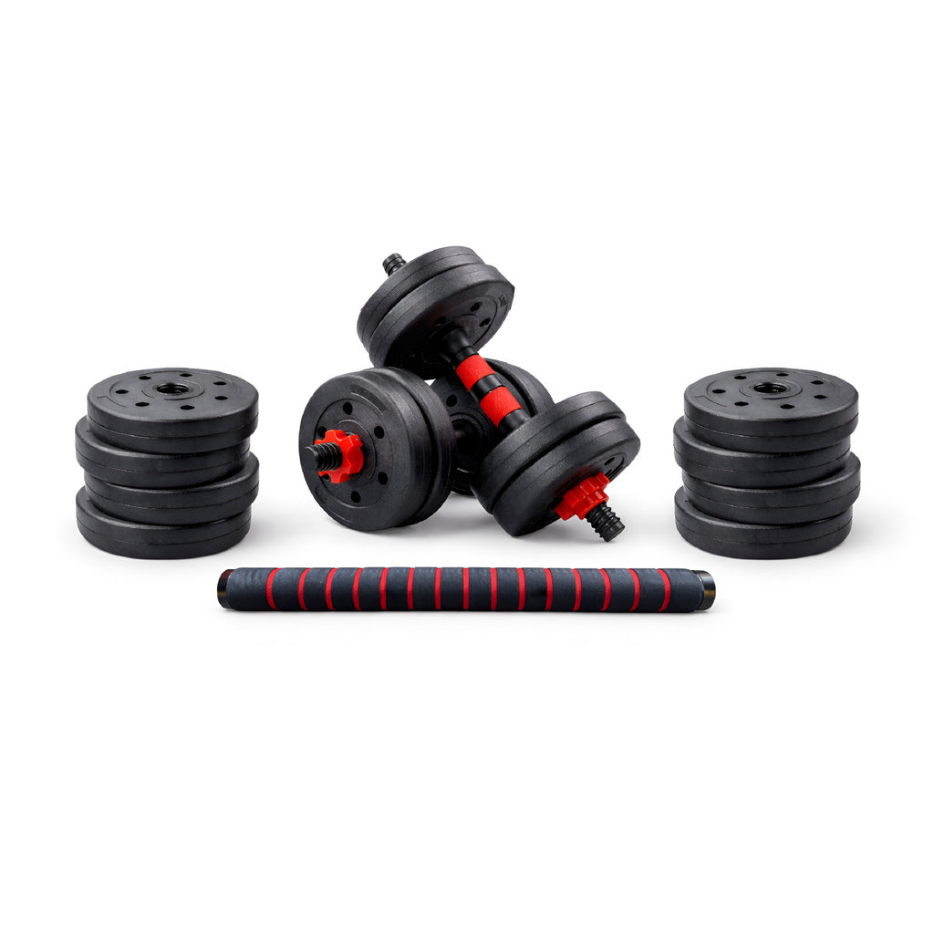 Set Mancuernas con Barra Ajustable 40Kg