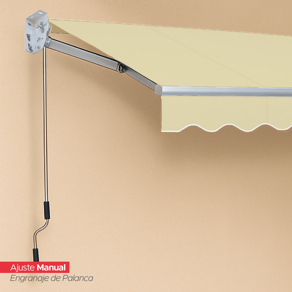 Toldo con brazo retractil Terrazas 4x2.5 Mts Beige