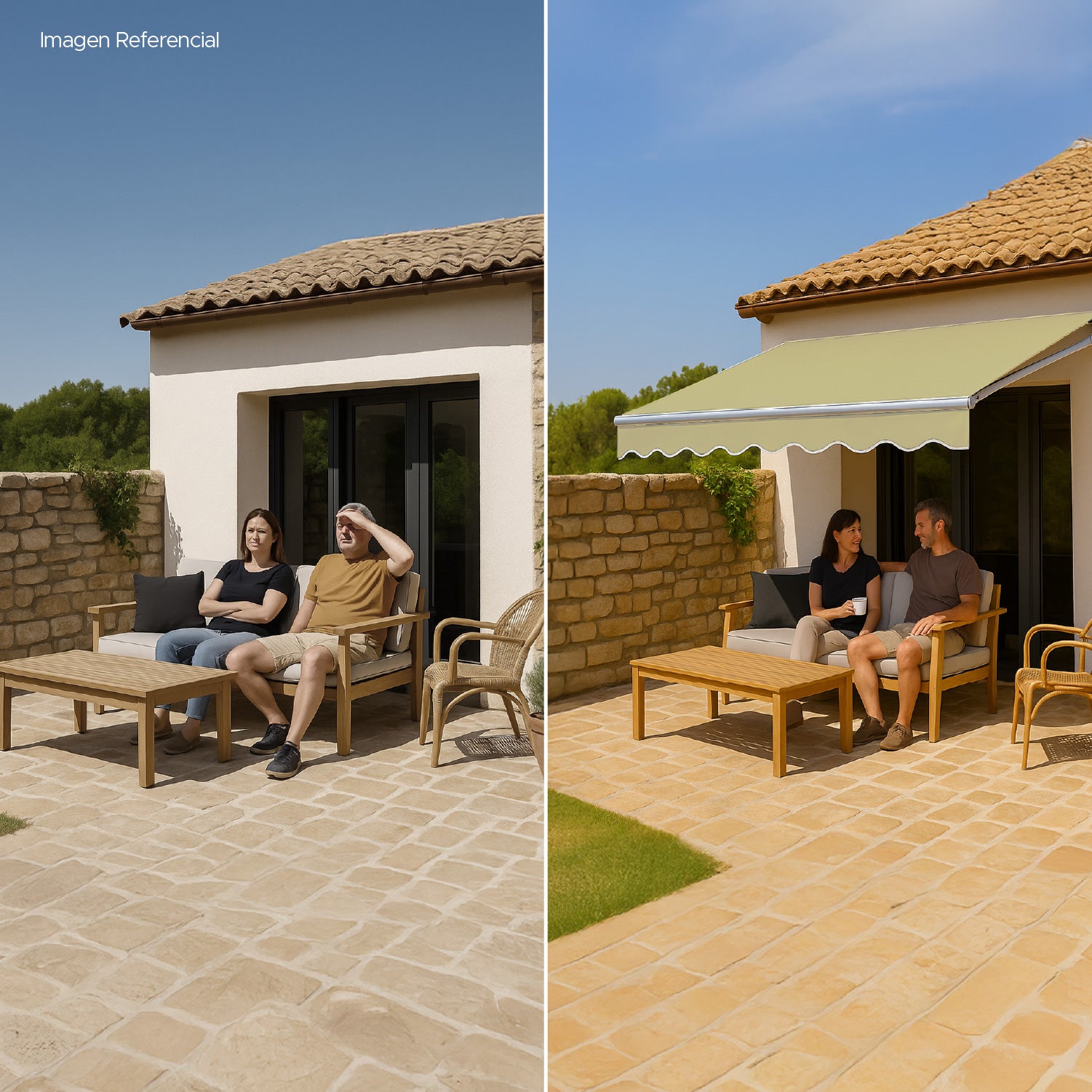 Toldo con brazo retractil Terrazas 4x2.5 Mts Beige