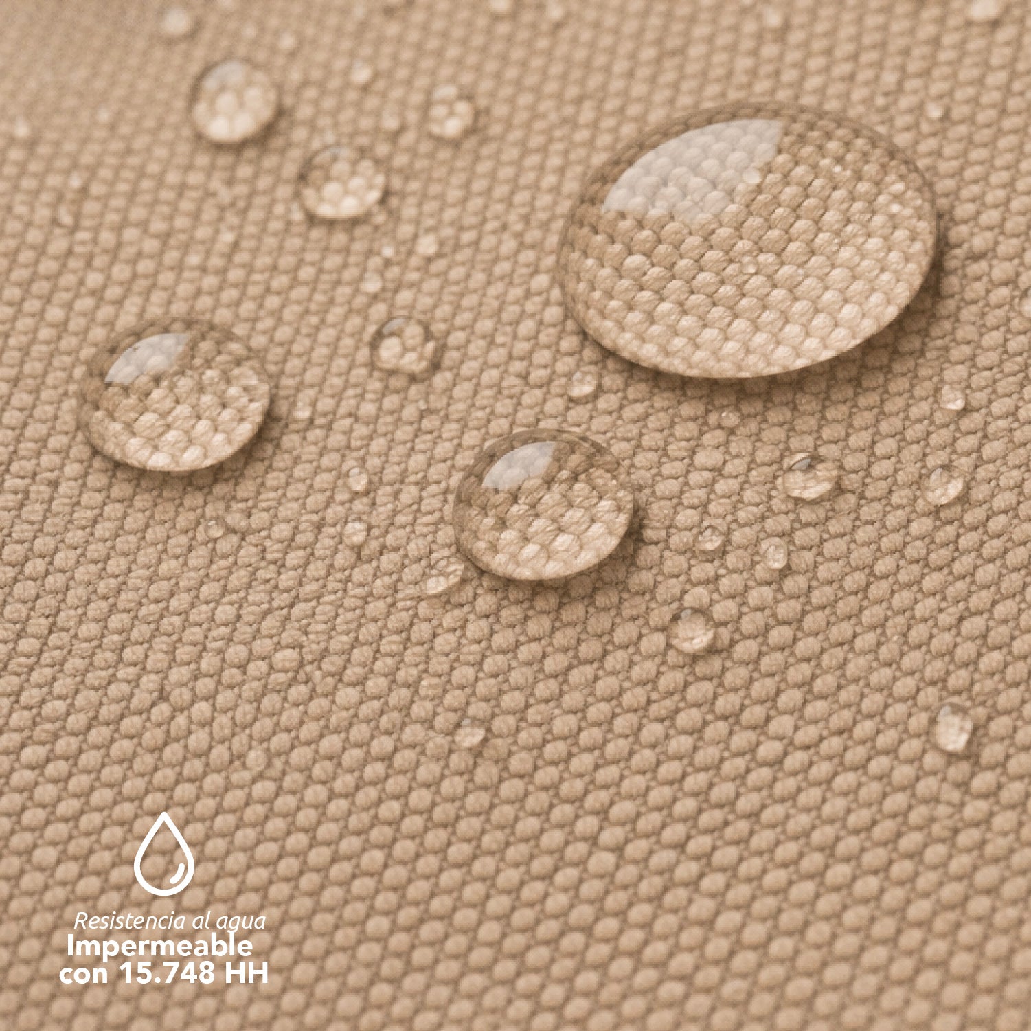 Toldo vela triangular caqui Miglu + kit de instalación