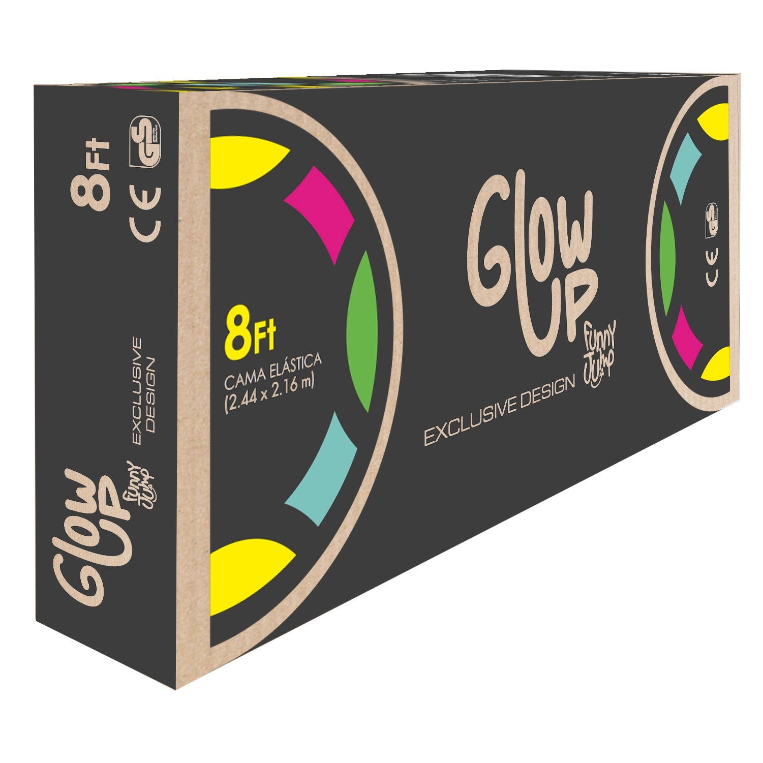 Cama Elástica Glowup 2,44 mt 8ft Edición Exclusiva R