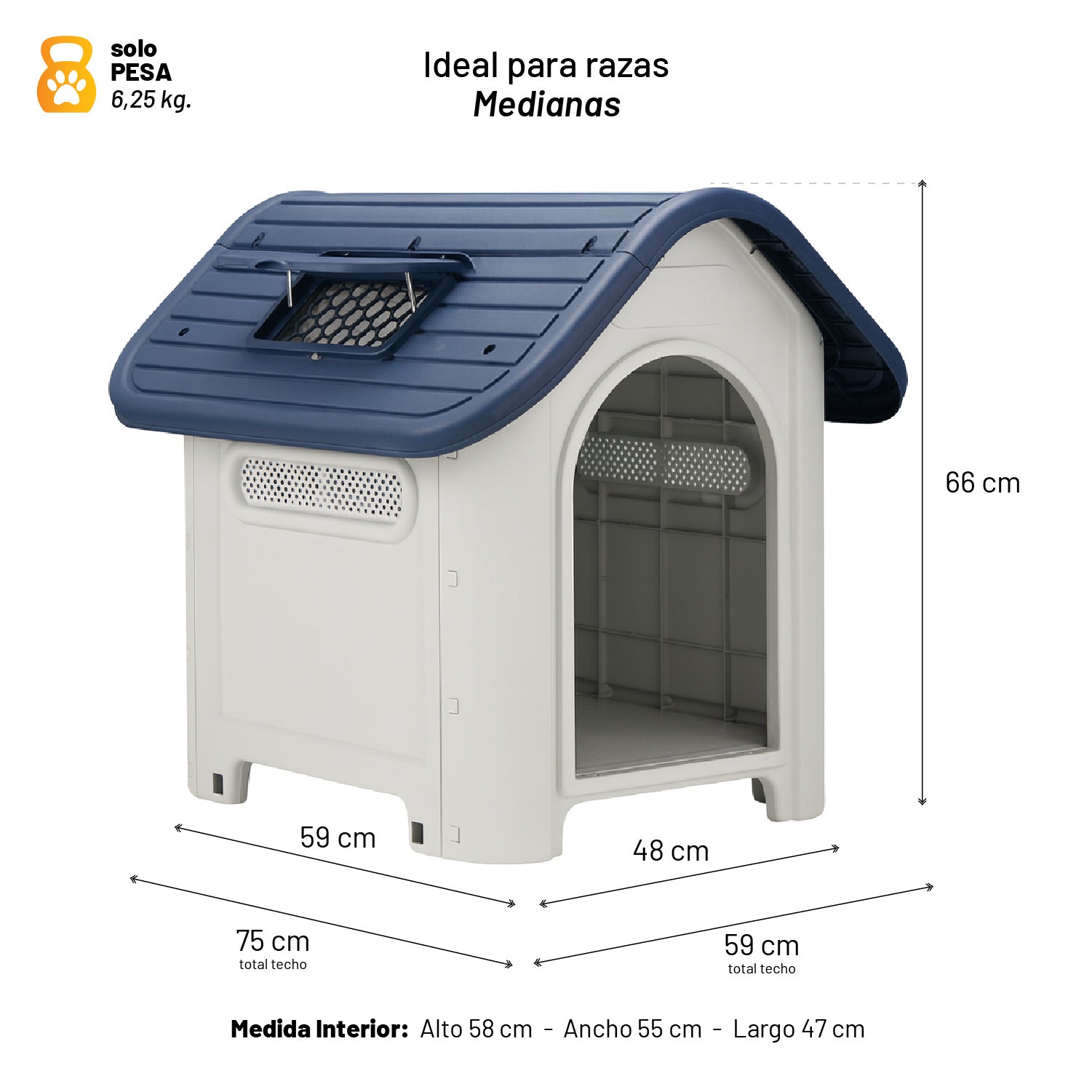 Casa Mascota 75x59x66 Skylight