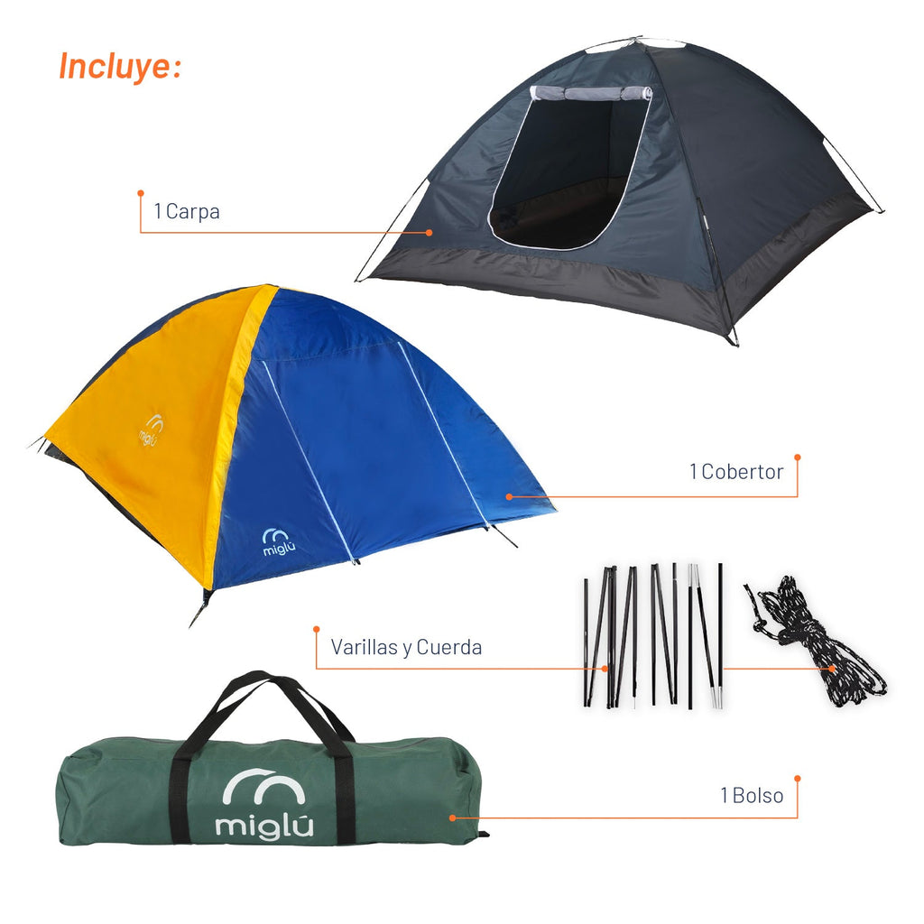Carpa Camping Para 4 personas outdoor Miglu