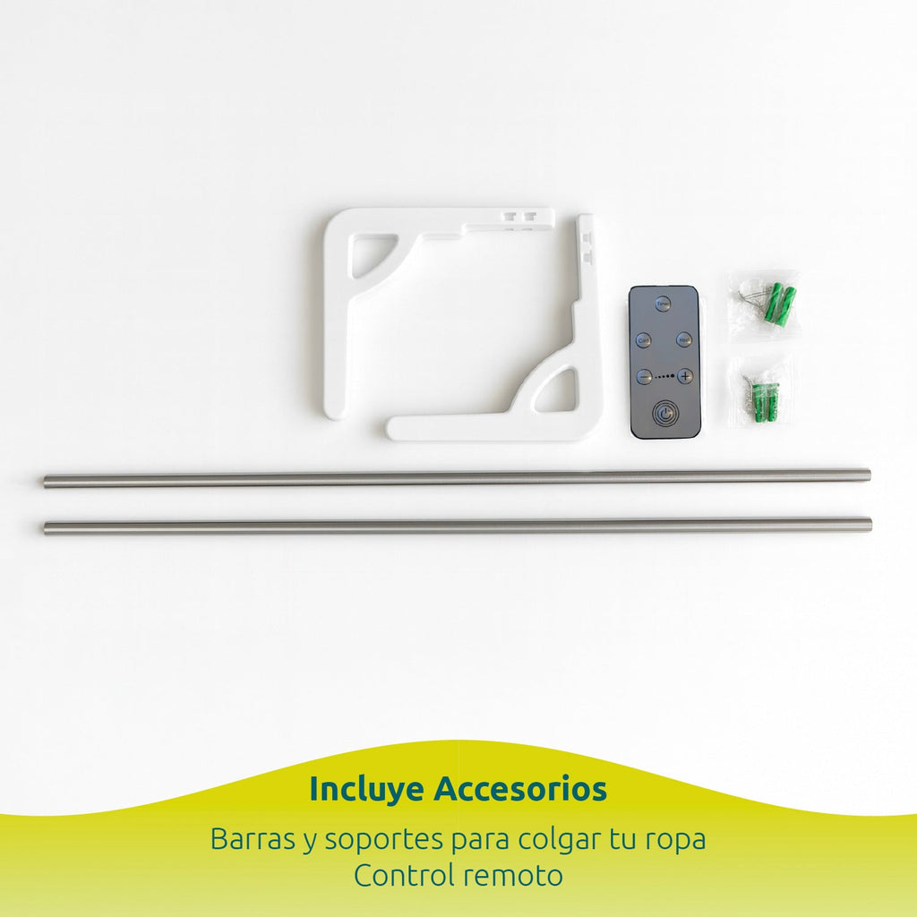 Ventilador Y Secador De Ropa De Pared 2 En 1 Blanco