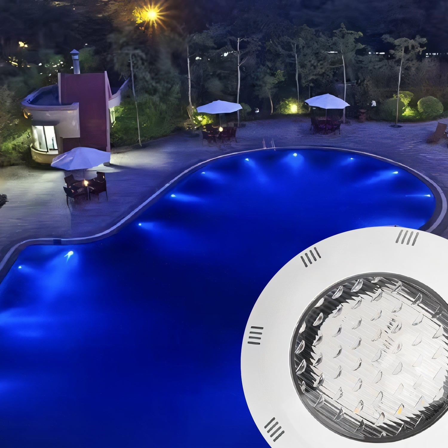 Foco Led Piscina 12w 7 Colores Con Control Remoto Homeclaf