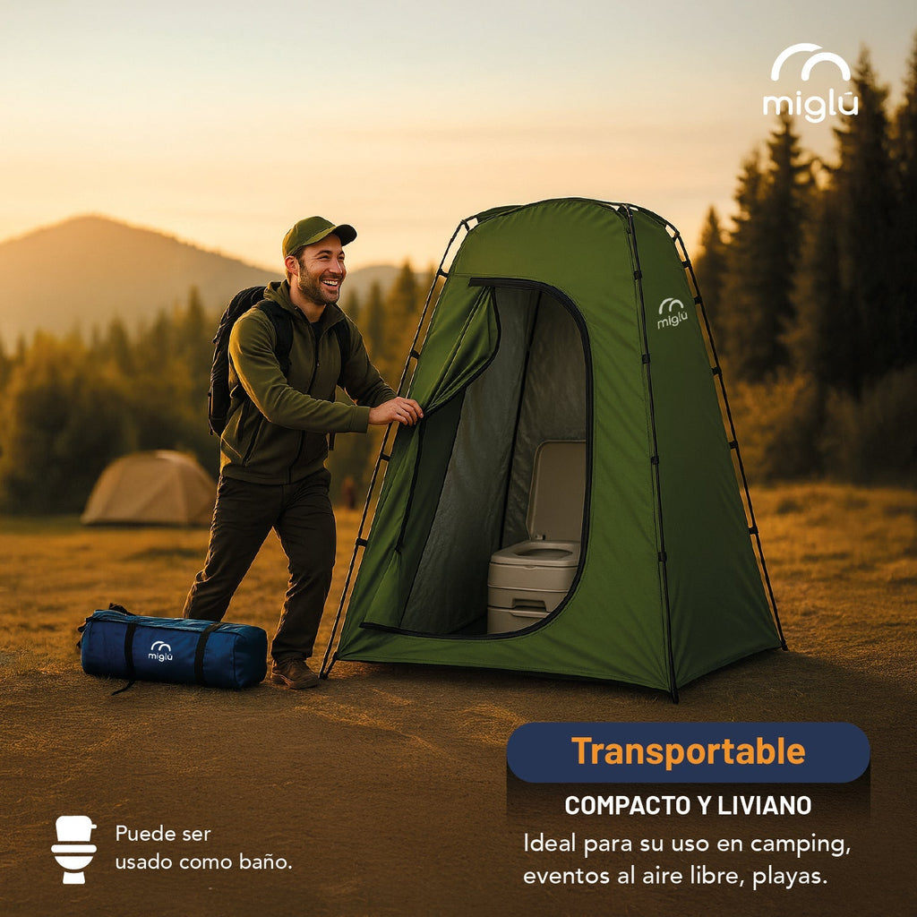 Carpa Portátil Multiuso 1 Persona 190x115 Cm Verde Miglú