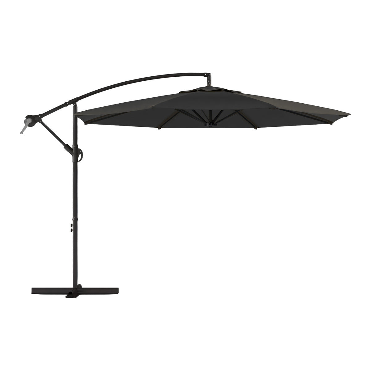 Quitasol Lateral 3x3mt Sombrilla Terraza Sol Lluvia Gris Vincenzi