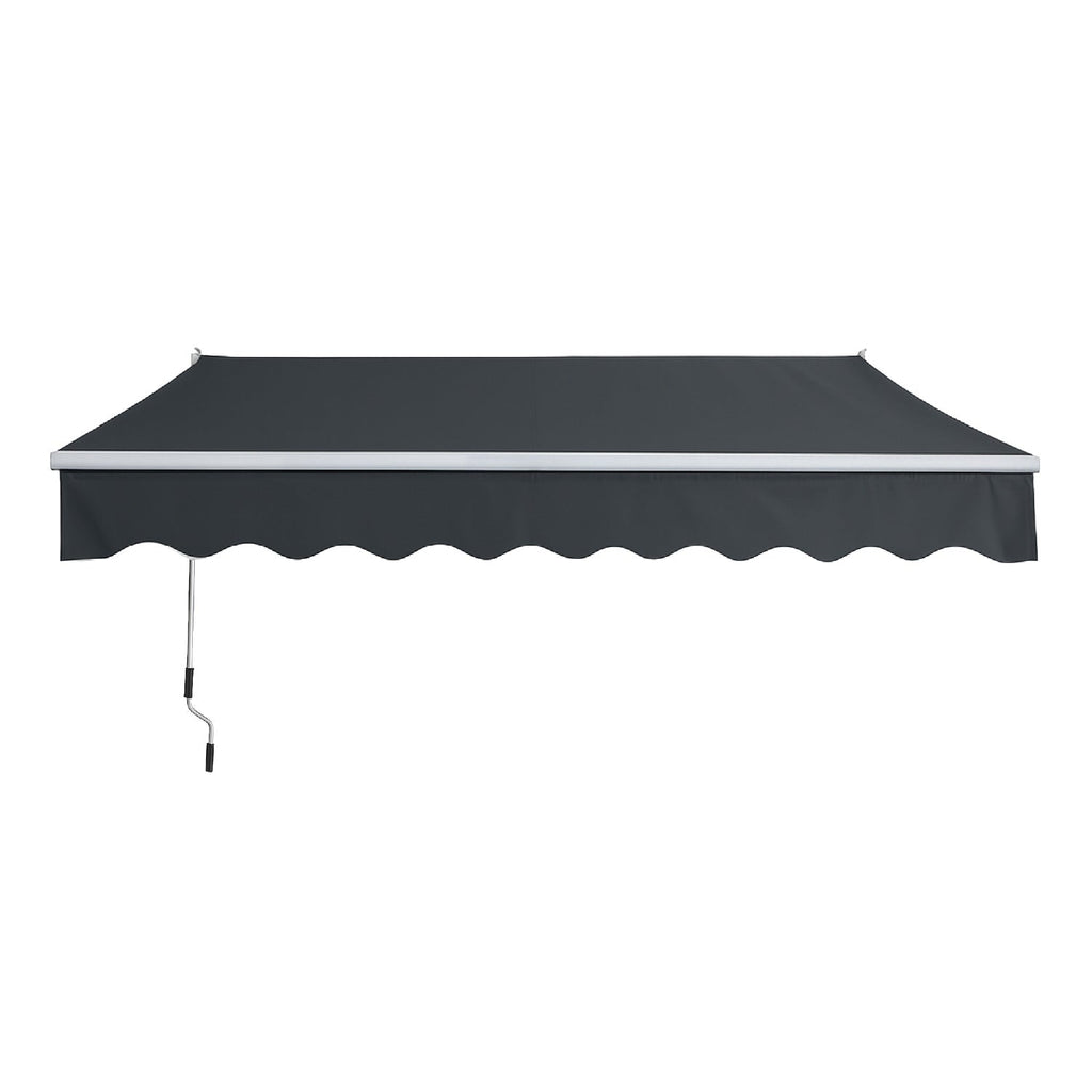 Toldo Retráctil 200x150 Cm Gris Grafito Brazo Manual Para Terraza Vincenzi