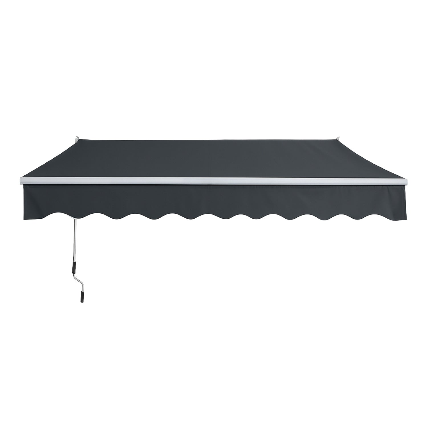 Toldo Retráctil 200x150 Cm Gris Grafito Brazo Manual Para Terraza Vincenzi
