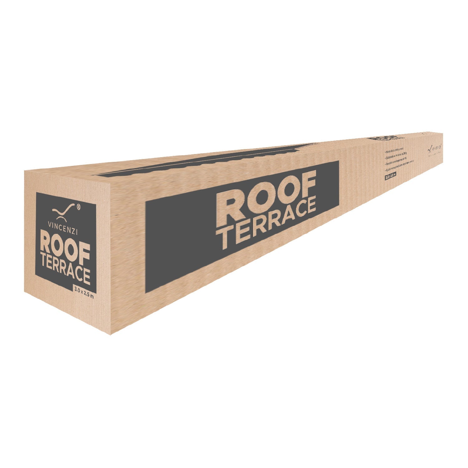 Toldo Retráctil 200x150 Cm Gris Grafito Brazo Manual Para Terraza Vincenzi