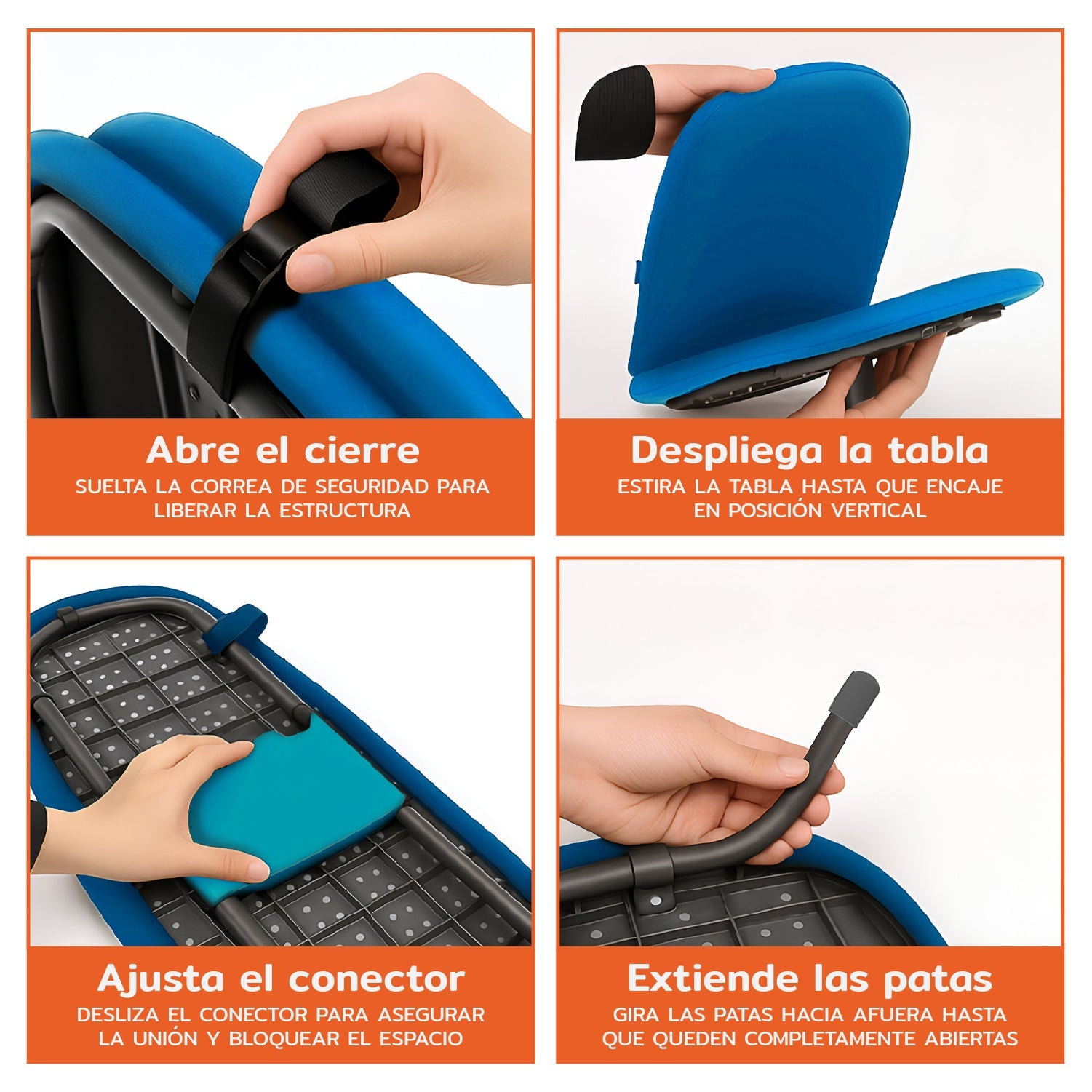 Tabla De Planchar De Mesa Plegable Compacta Y Portátil Azul