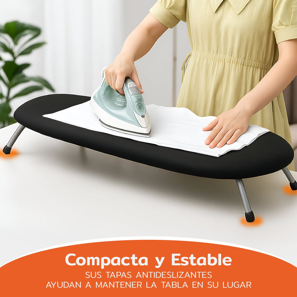 Tabla De Planchar De Mesa Plegable Compacta Y Portátil Negra