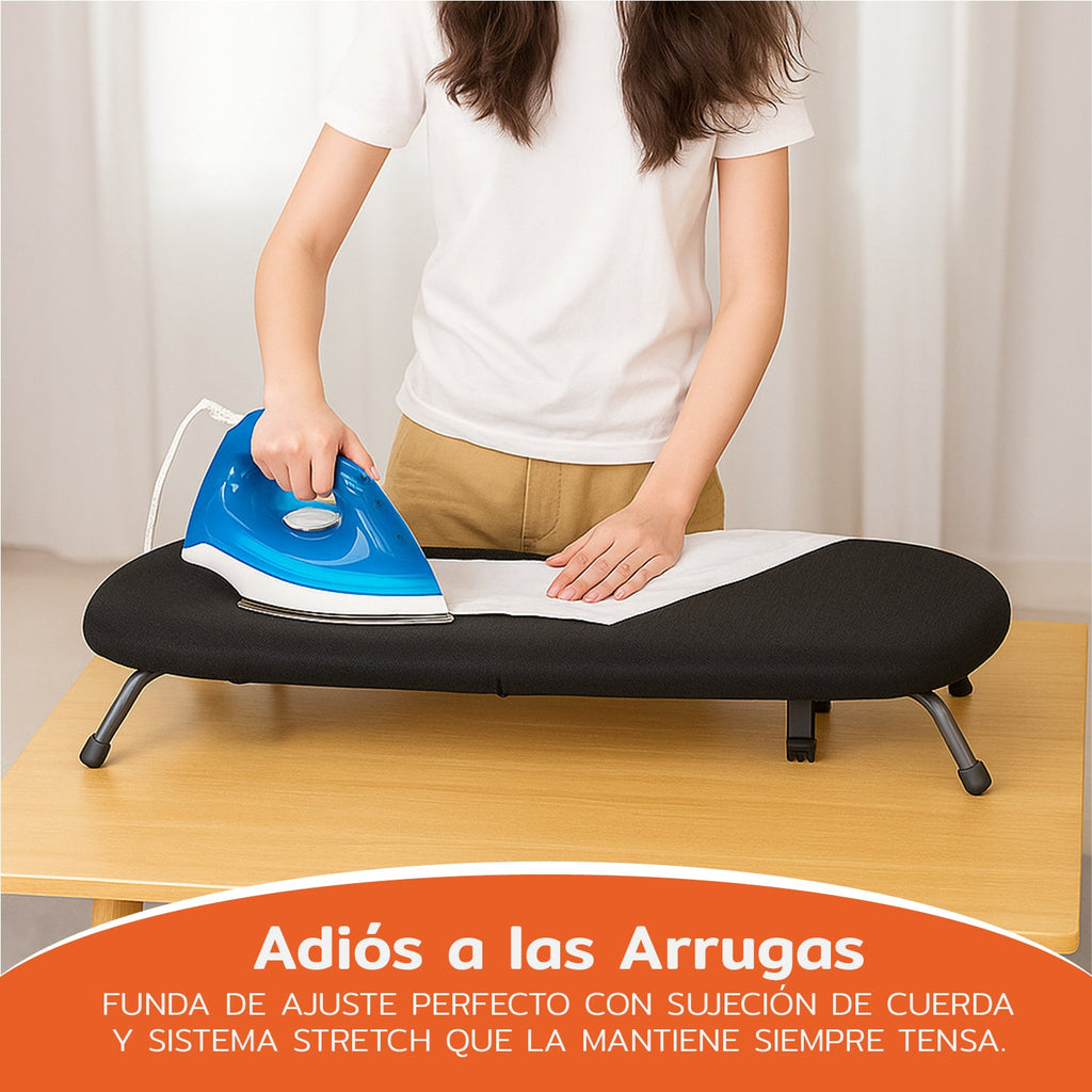 Tabla De Planchar De Mesa Plegable Compacta Y Portátil Negra