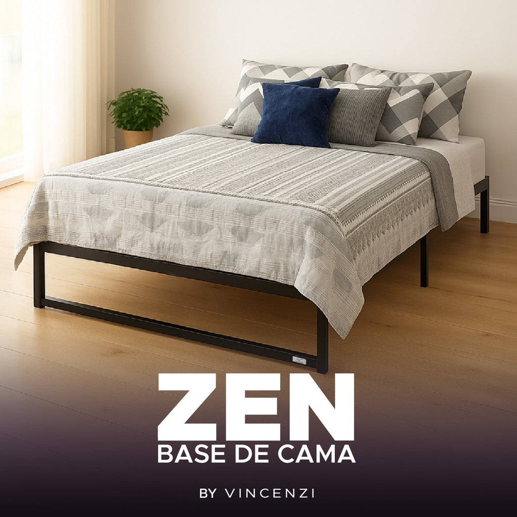 Base para cama Europea Acero Negro 150X190 cm 2 Pza Vincenzi