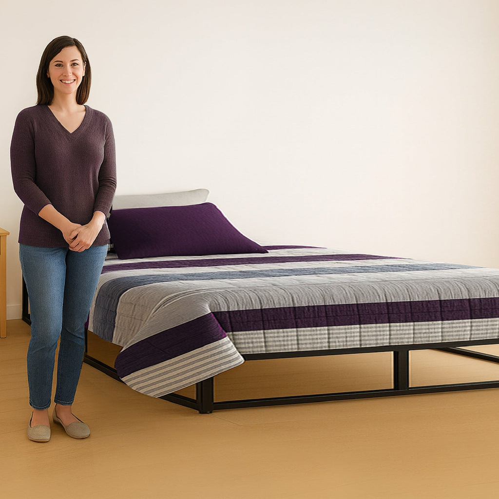 Base para cama Europea Acero y Madera 200X200 cm King Vincenzi