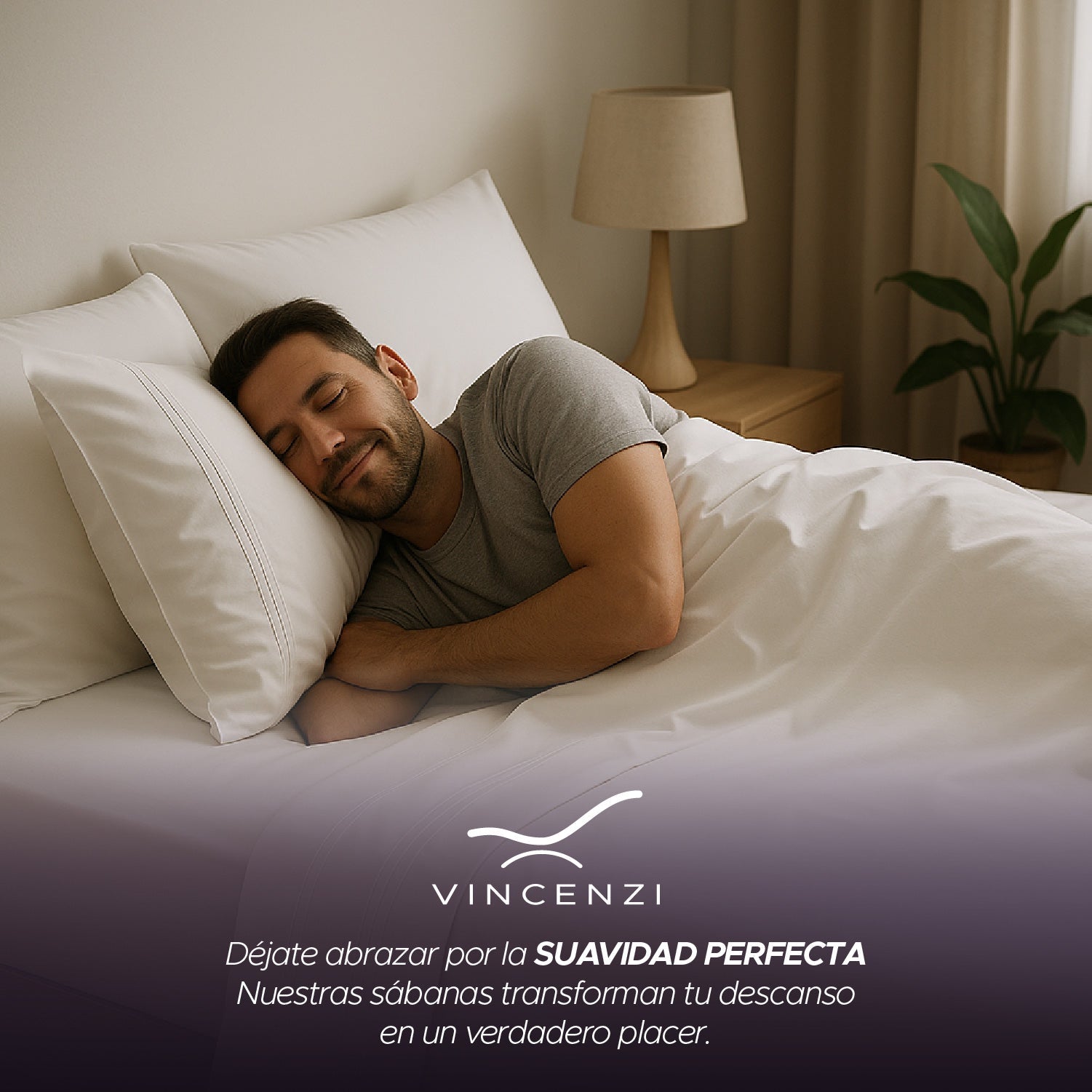 Juego De Sábanas Blanco 1800 Hilos Ultra Suave 2 Plazas Vincenzi