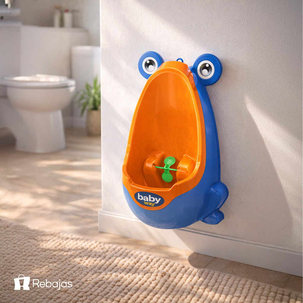 Urinal Infantil Baby Way Azul Ajustable con Diseño Interactivo