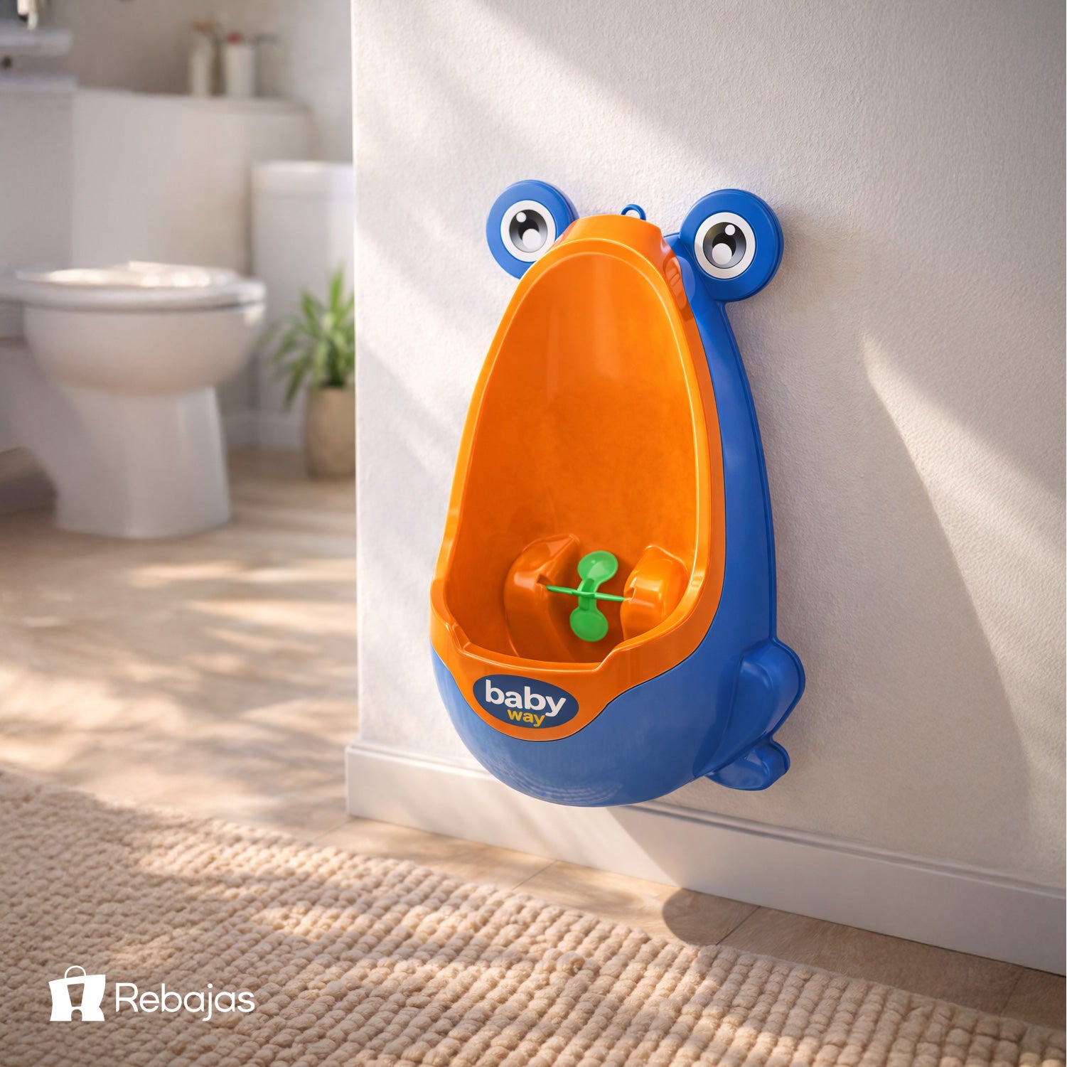 Urinal Infantil Baby Way Azul Ajustable con Diseño Interactivo