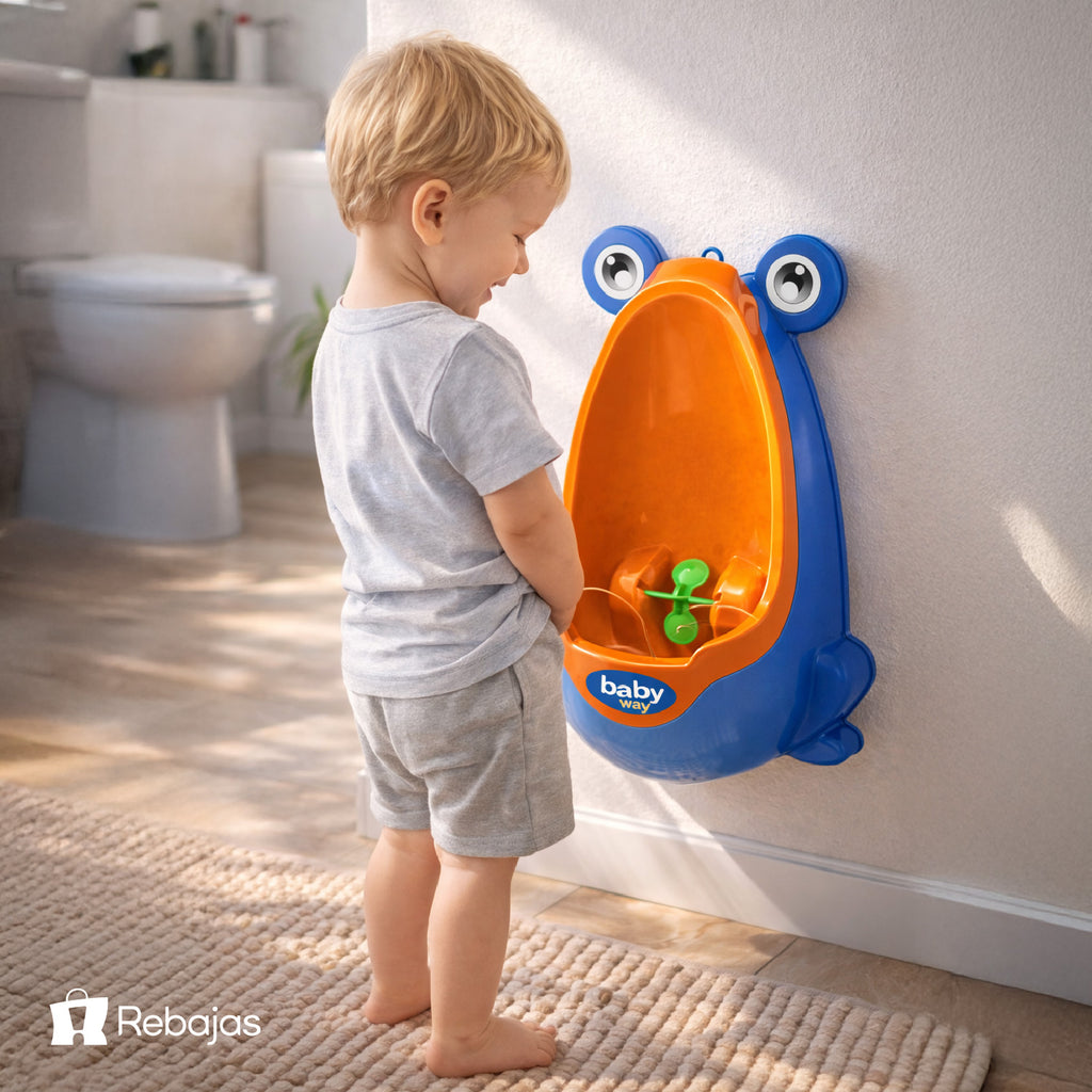 Urinal Infantil Baby Way Azul Ajustable con Diseño Interactivo