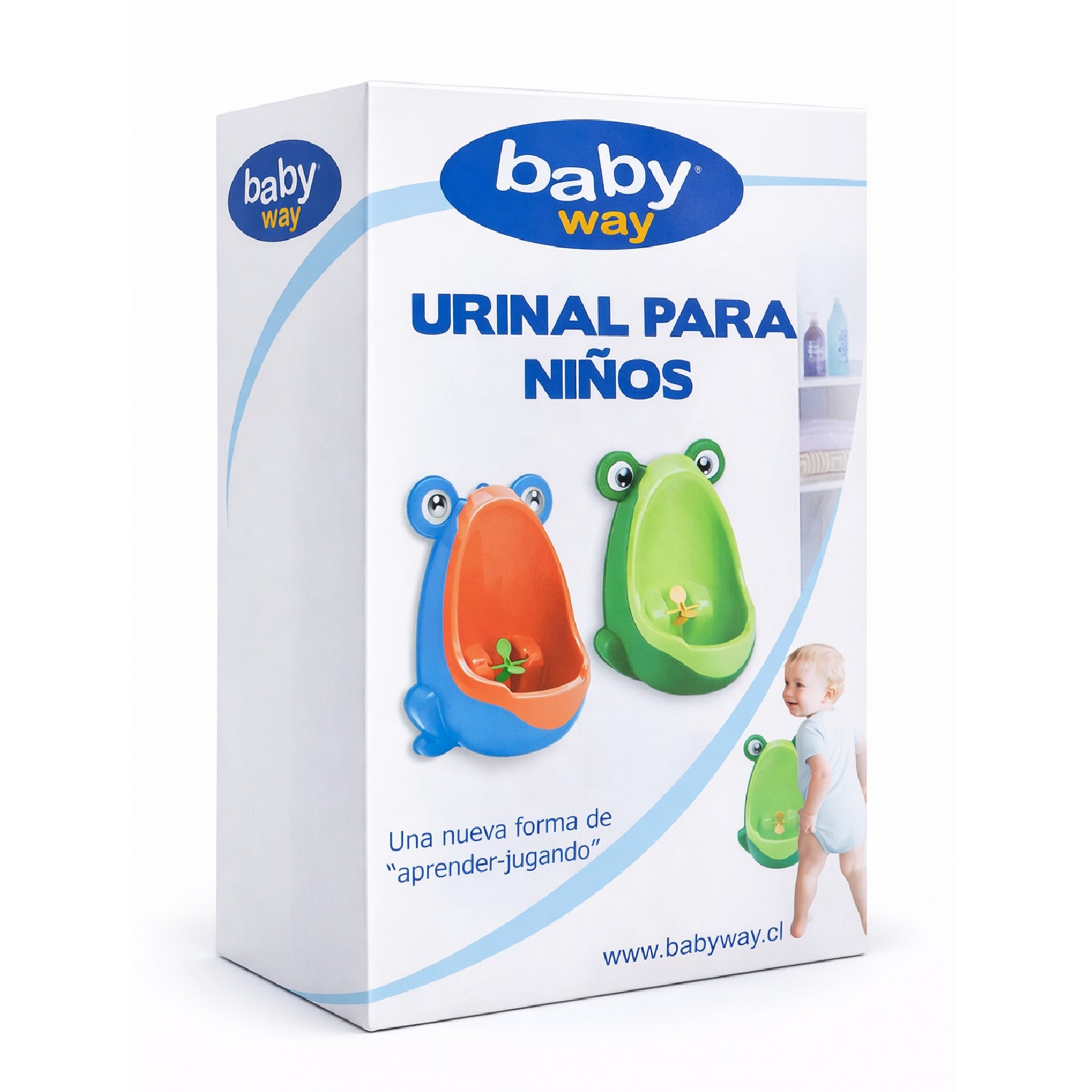 Urinal Infantil Baby Way Azul Ajustable con Diseño Interactivo